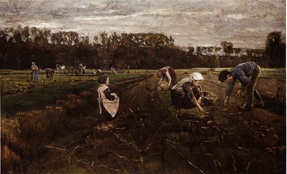 Kartoffelernte in Barbizon