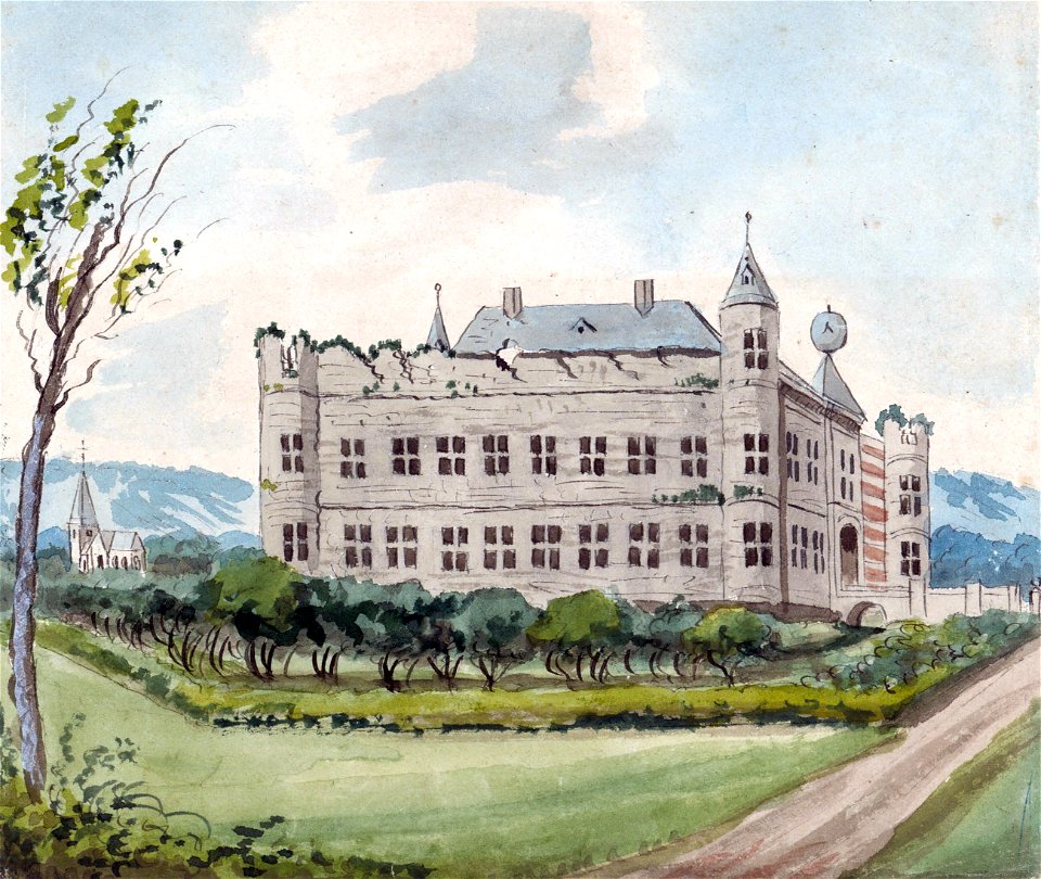 Kasteel Gronsveld, ca 1800 (Ph v Gulpen)