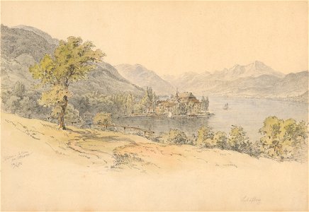 Karol Ľudovít Libay - Pohľad na Kammer pri Walchenskom jazere - K 16143 - Slovak National Gallery