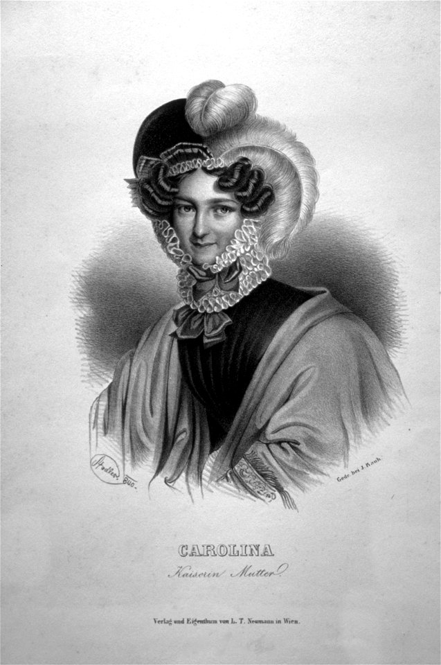 Karoline Augusta von Bayern Stadler Litho