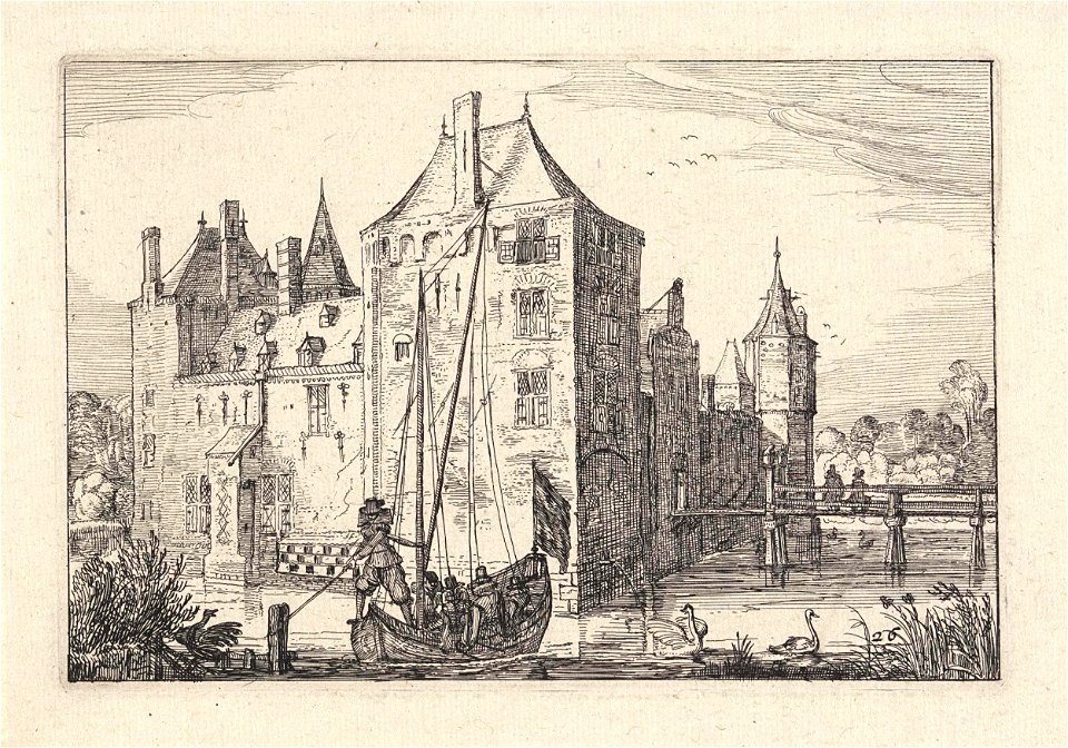 Kasteel in een landschap