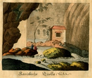 Kastalische Quelle - Griechenland Oder Sitten Bräuche Trachten Und Denkmäler Der Griechen Nach Den Neuesten Und Beste Quellen Bearbeitet - 1825