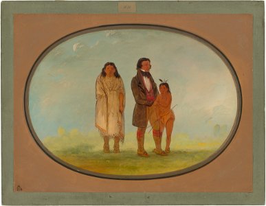 Kaskaskia Chief, His Mother, and Son C17253