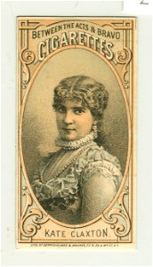 Kate Claxton - Cigarette card for Between the Acts & Bravo Cigarettes