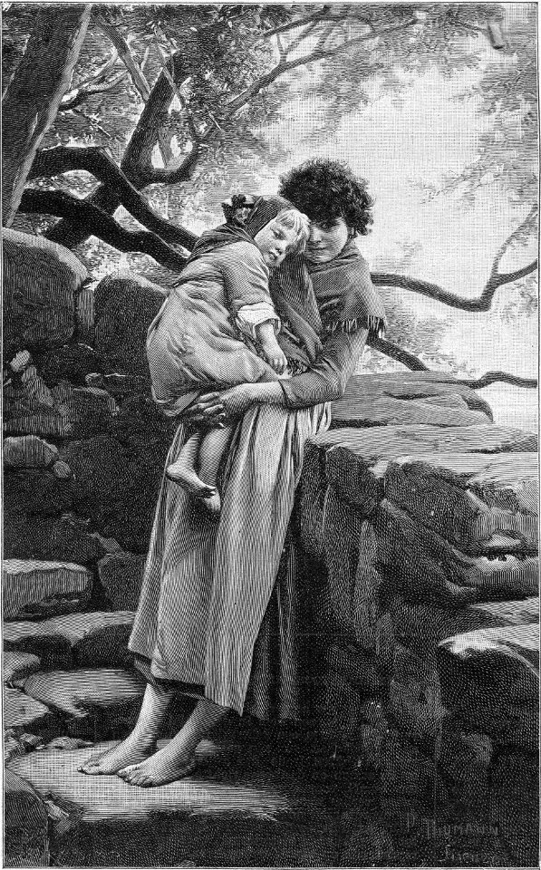 Kath. Illustratie 1894 Little mother, engraving after Paul Thumann