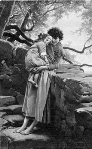 Kath. Illustratie 1894 Little mother, engraving after Paul Thumann