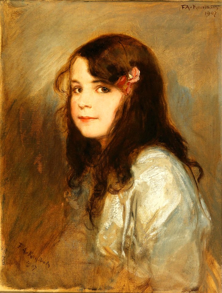 Friedrich August von Kaulbach - Portrait of Daughter Hedda