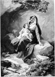 Kath. Illustratie 1894 Flight into Egypt, by Andreas Groll