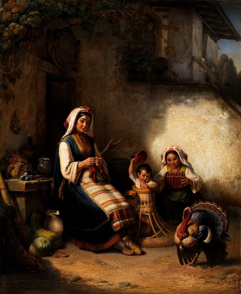 Kaspar Kaltenmoser Familienszene aus Istrien 1850