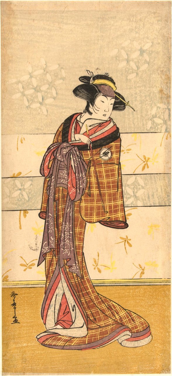 Acteur Iwai Hanshiro IV in de rol van courtisane-Rijksmuseum RP-P-1956-661