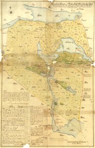 Karta över Nacka gård med Söderby säteri 1698 och 1723