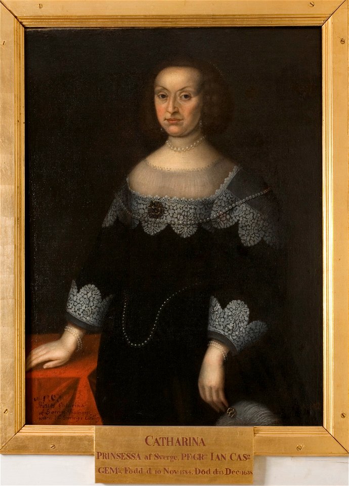 Katarina, 1584-1638, prinsessa av Sverige, pfalzgrevinna av Zweibrücken (Jacob Heinrich Elbfas) - Nationalmuseum - 15922