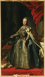 Katarina II, 1729-1796, kejsarinna av Ryssland prinsessa av Anhalt-Zerbst - Nationalmuseum - 15333
