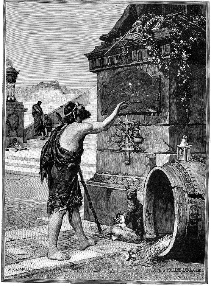Kath Illustratie 1894 Diogenes de Wijze, graveur Christodule, naar Poilleux-Saint-Ange