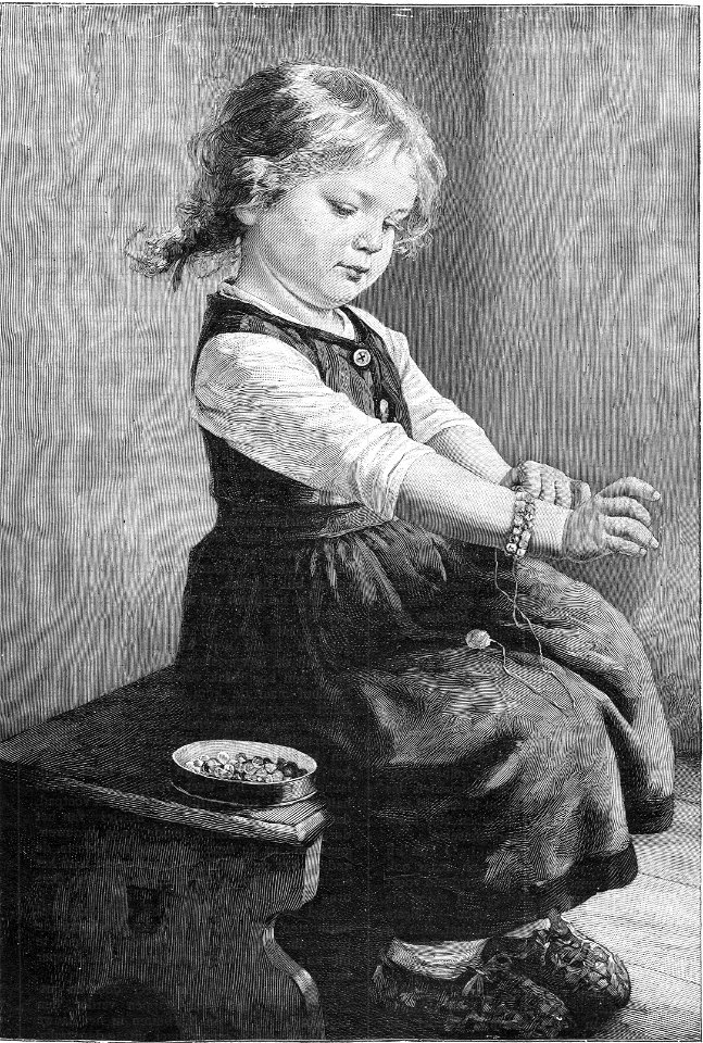 Kath. Illustratie 1894 De eerste opsmuk, naar Karl von Bergen