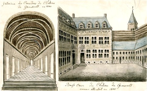 Kasteel Gronsveld, situatie ca 1800 (Ph v Gulpen)