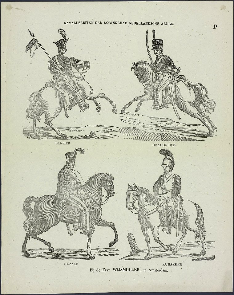 Kavalleristen der Koninklijke Nederlandsche Armee-Catchpenny print-Borms 0471