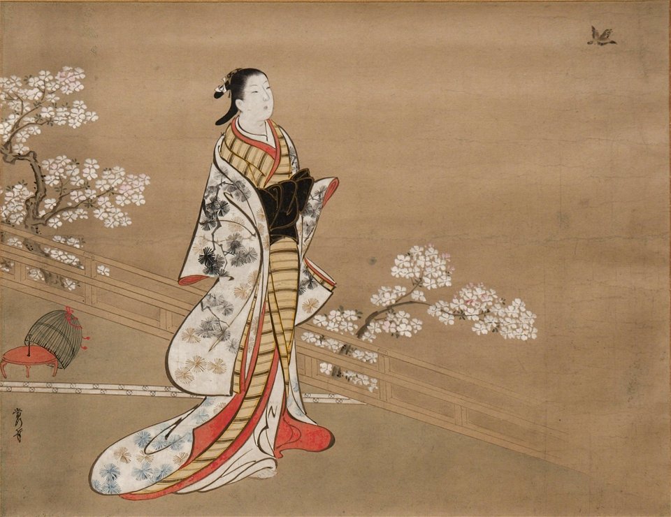 Kawamata Tsuneyuki - Parody of Murasaki, from Lavender (Wakamurasaki), chapter 5 of the Tale of Genji - 36.100.90 - Metropolitan Museum of Art