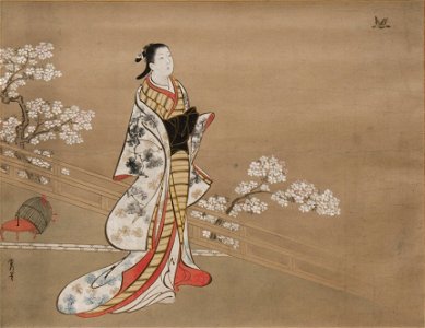 Kawamata Tsuneyuki - Parody of Murasaki, from Lavender (Wakamurasaki), chapter 5 of the Tale of Genji - 36.100.90 - Metropolitan Museum of Art