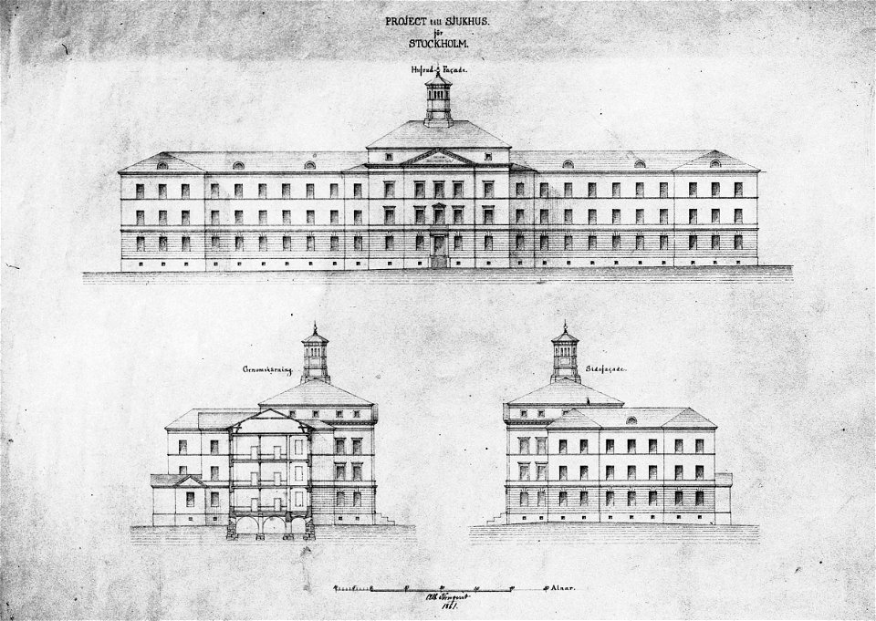Katarina sjukhus förslagsritning 1861