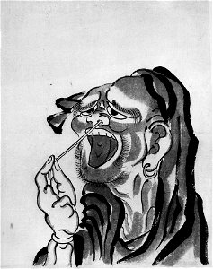 Katsushika Hokusai - Daruma (Buddhist Saint) - 56.121.27 - Metropolitan Museum of Art. Free illustration for personal and commercial use.