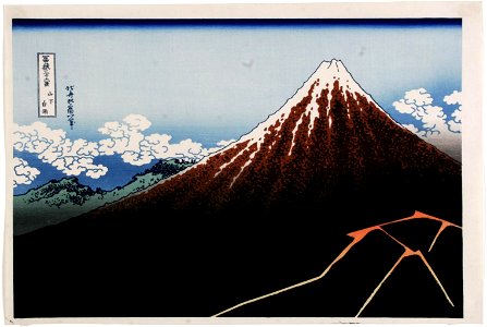 Katsushika Hokusai (1760-1849), Donderbui onder de top (1829-33)