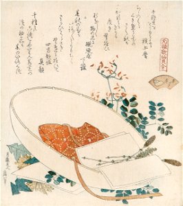 Katsushika Hokusai - Myriad grasses shell (Chigusagai) - from the series 'A shell-matching game with Genroku thirty-six l... - Google Art Project