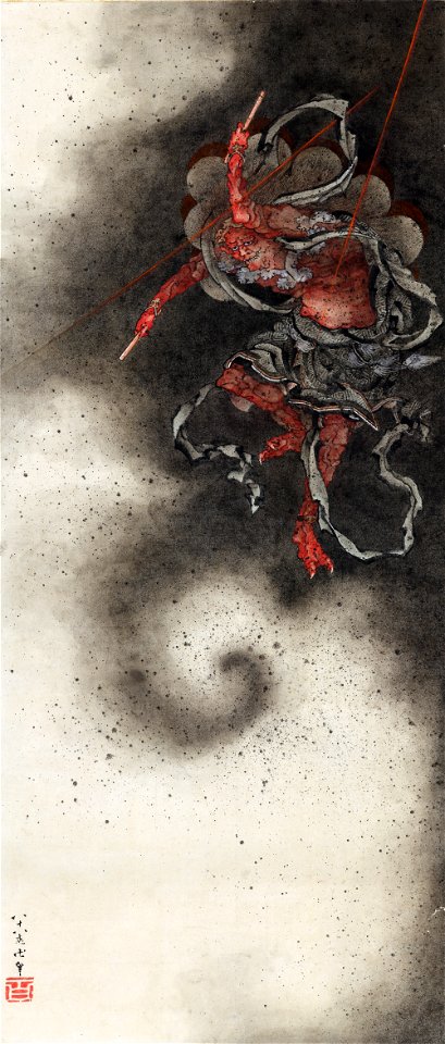 Katsushika Hokusai - Thunder God