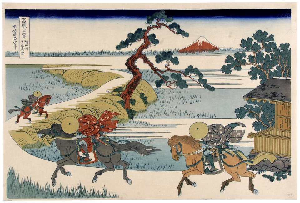 Katsushika Hokusai (1760-1849), Het dorp Sekiya aan de Sumida (1829-33)