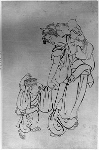 Katsushika Hokusai - Mother and Children in Summer Night - 56.121.30 - Metropolitan Museum of Art