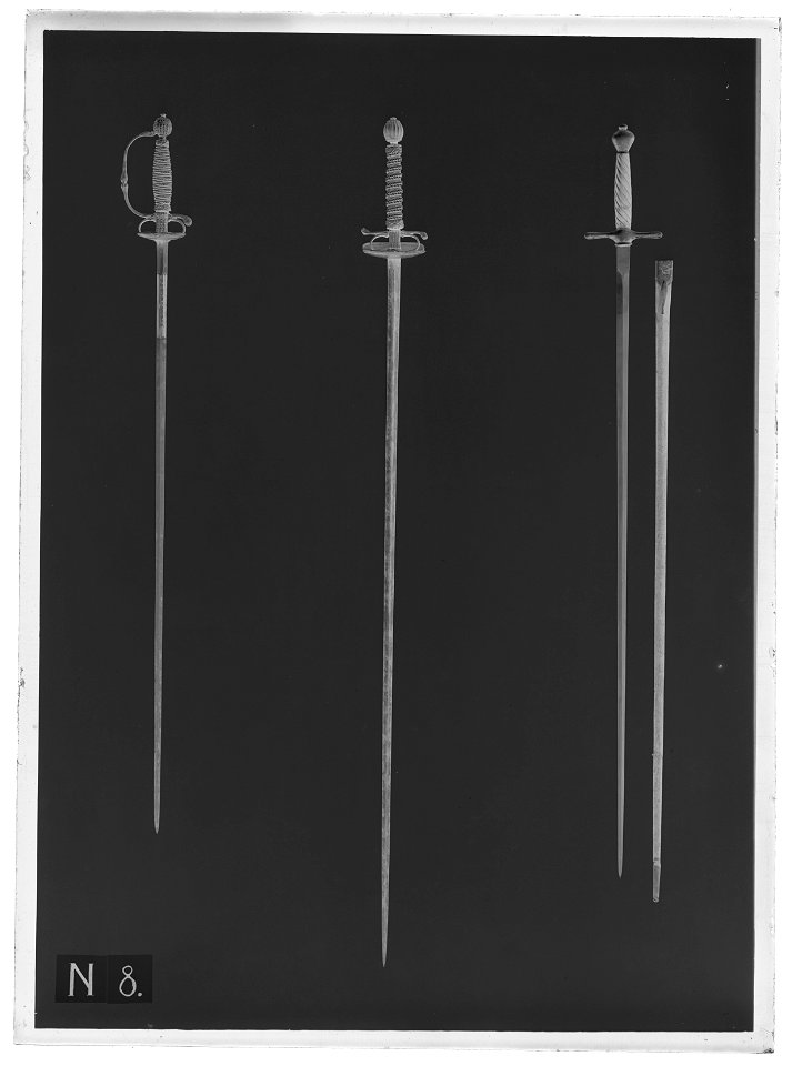 Kavaljersvärja (duellvapen), Frankrike, 1660-talet - Livrustkammaren - 43584-negative
