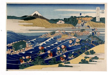 Katsushika Hokusai (1760-1849), Kanaya aan de Tokaido (1829-33)
