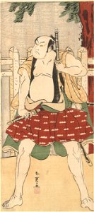 Acteur Sakata Hangoro III in de rol van een yakko.-Rijksmuseum AK-MAK-1217