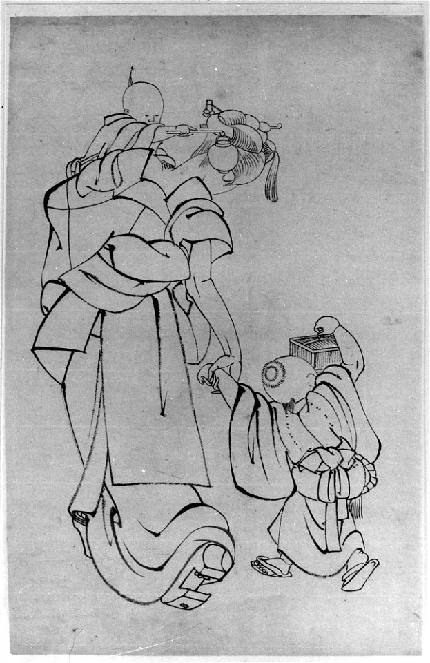 Katsushika Hokusai - Mother and Children in Summer Night - 56.121.29 - Metropolitan Museum of Art