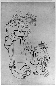 Katsushika Hokusai - Mother and Children in Summer Night - 56.121.29 - Metropolitan Museum of Art