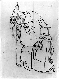 Katsushika Hokusai - Hermit with a Staff - 56.121.9 - Metropolitan Museum of Art