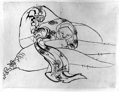 Katsushika Hokusai - Daikoku (God of Luck) with Radish - 56.121.15 - Metropolitan Museum of Art