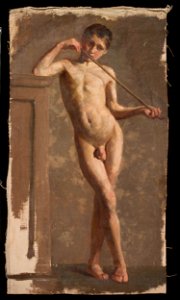 Kazimierz Alchimowicz - Nude of a standing boy - MP 3289 MNW - National Museum in Warsaw
