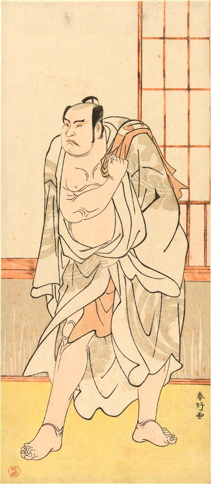 Acteur Otani Hiroji III als sterke man-Rijksmuseum RP-P-1962-127