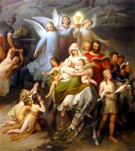 Kaulbach, Wilhelm von — Die Zerstörung Jerusalems durch Titus — Detail Heilige Familie