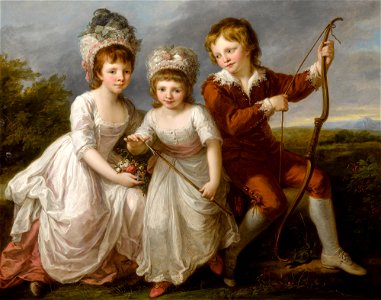 Lady Georgiana Spencer, Henrietta Spencer and George Viscount Althorp by Angelika Kauffmann. Free illustration for personal and commercial use.