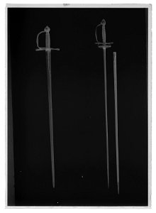 Kavaljersvärja, duellvapen, Frankrike 1660-1680 c - Livrustkammaren - 78322-negative