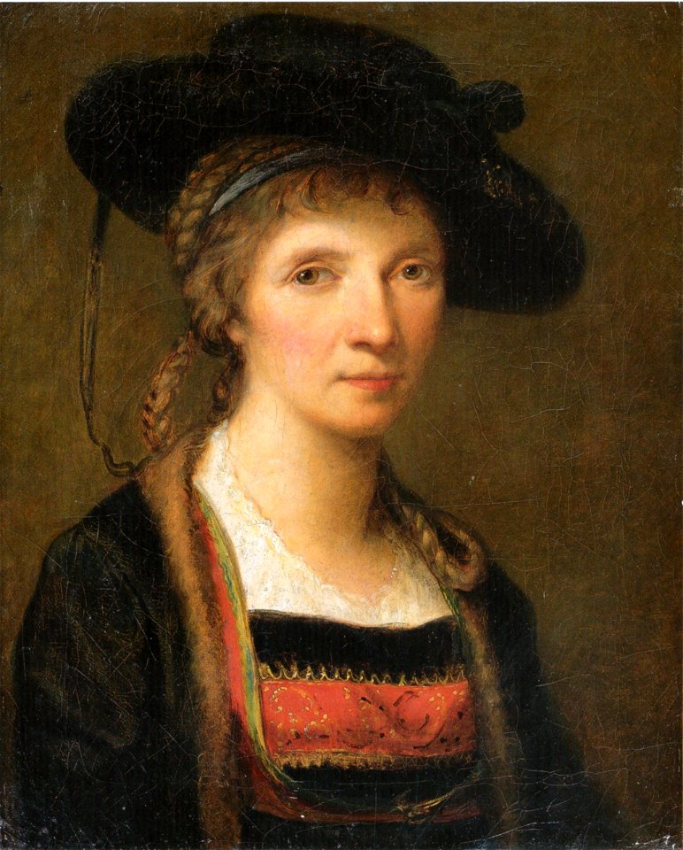 Angelika Kauffmann Selbstbildnis in Bregenzerwälder Tracht 1781