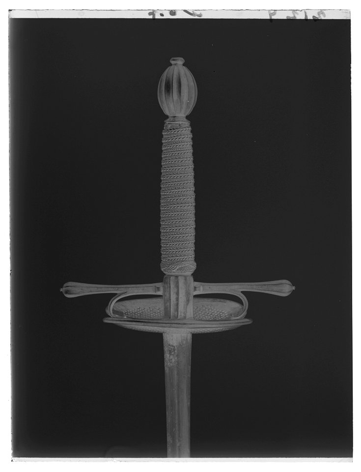 Kavaljersvärja (duellvapen), Frankrike, Tyskland, 1660-talet - Livrustkammaren - 70896-negative