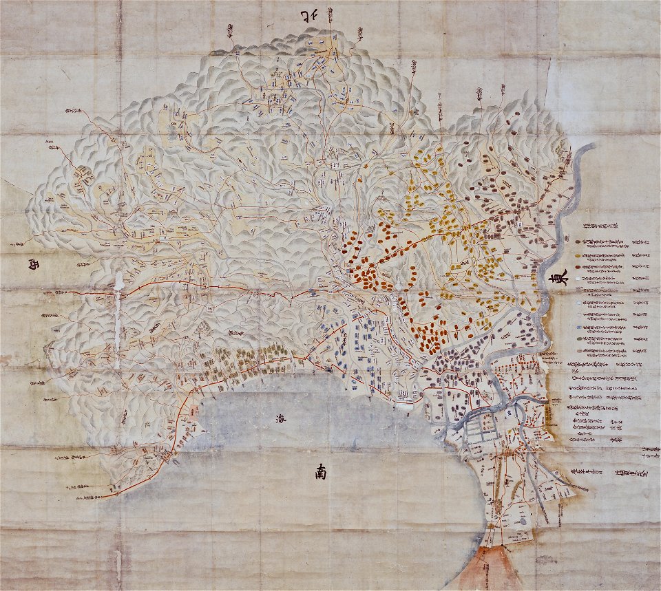 Keichō Kuniezu - Settsu Province (Nishinomiya City Museum)