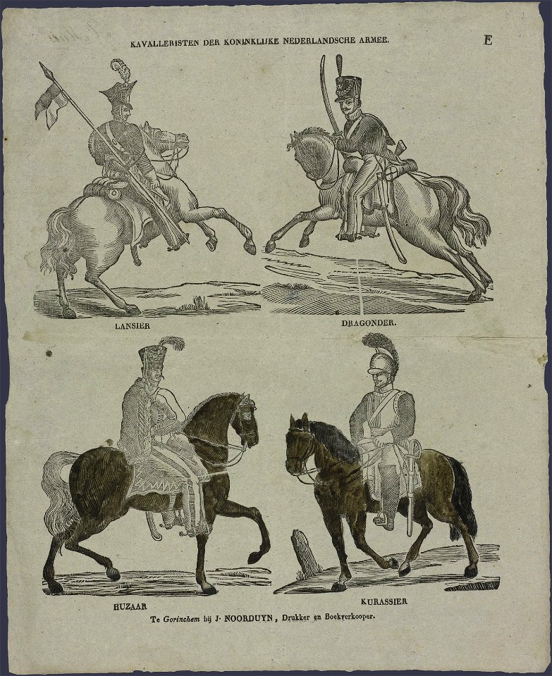 Kavalleristen der Koninklijke Nederlandsche Armee-Catchpenny print-SMC K 0010