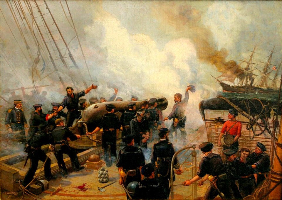 Kearsarge and Alabama, by Julian O. Davidson