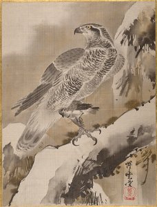 Kawanabe Kyōsai - Eagle Holding Small Bird - 14.76.61.32 - Metropolitan Museum of Art