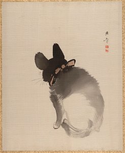 Kawabata Gyokushō - Cat Seen from Behind - 14.76.61.87 - Metropolitan Museum of Art