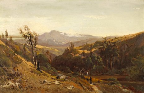 A Trail through the Hills with Mt Tamalpais Beyond by William Keith
